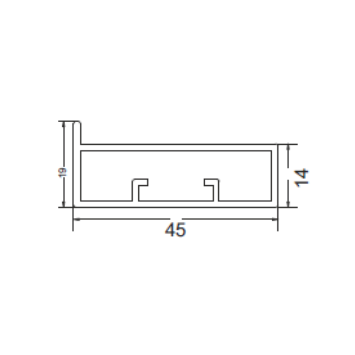 45mm Frame Profile for Glass